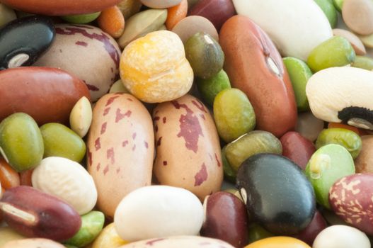 beautiful macro of italian colored vegetarian soup