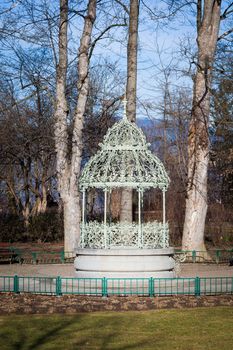 Graz, Austria - January 16, 2011: View of Well crown of the cistern on Schlossberg hill, Styria, Graz, Austria