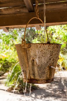 Very peculiar fountain with an old Far West design. Useful for concepts.