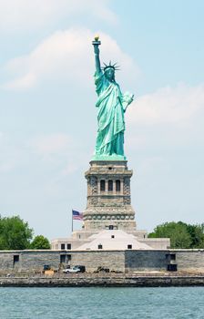 Amazing view of Statue of Liberty in New York.