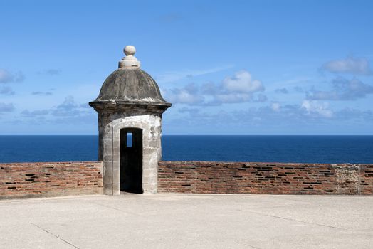 Tower at the Castillo de San Cristobal, in Old San Juan, Puerto Rico.