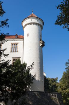 Historic Konopiste castle in Benosov, Czech Republic.