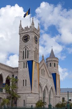 Barbados Parliament building in capital city of Bridgetown.
