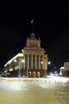 Office house of the National Assembly of Bulgaria by night