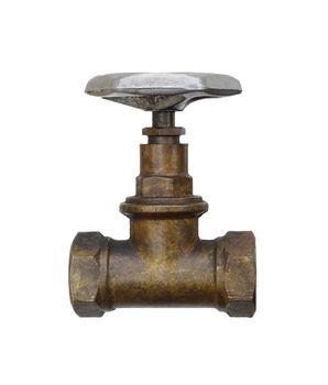 Detail of the old and used faucet - valve