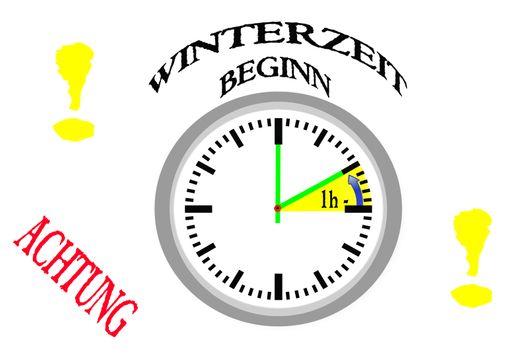 Time change, Attention Winter time begins