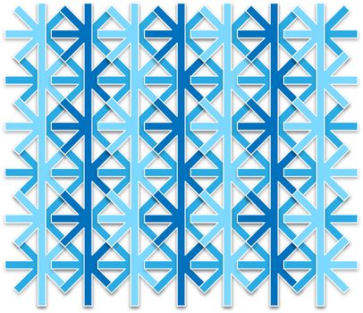 background or abstract snowflake pattern blue and dark blue color