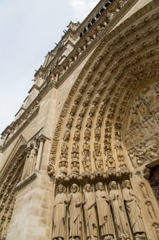 The Notre Dame Cathedral in Paris - France