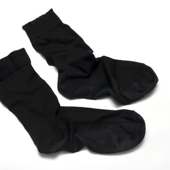 black color sock on a white background