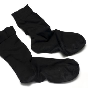 black color sock on a white background