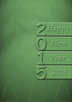 3d text 2015 happy new year design.