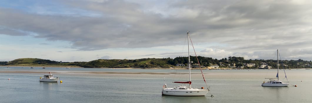 panoramic of Padstow  Cornwall England UK on a beautiful day