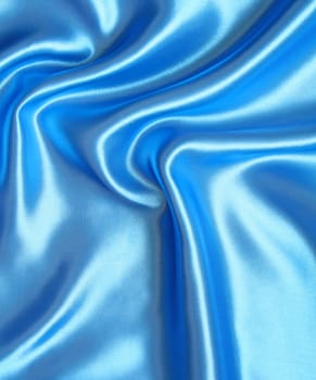 Smooth elegant blue silk can use as background 