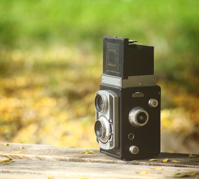 old fashion camera  close up, shallow dof