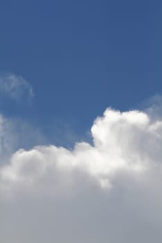 View white cloud with blue sky background