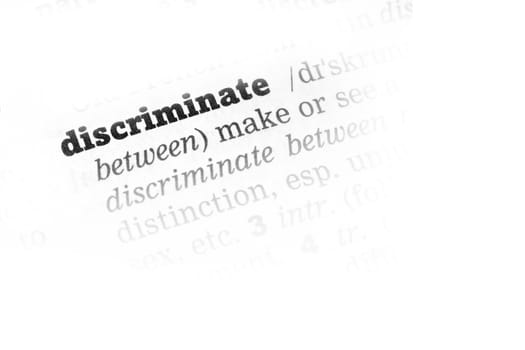 Discriminate  Dictionary Definition single word with soft focus