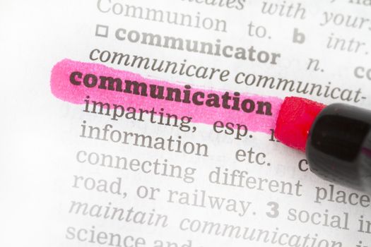 Communication  Dictionary Definition single word with soft focus