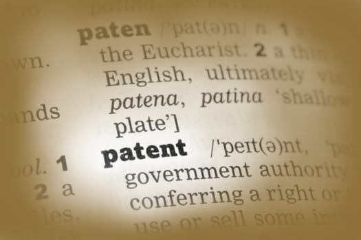Patent Dictionary Definition single word with soft focus