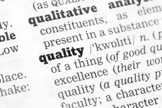 Quality Dictionary Definition single word with soft focus