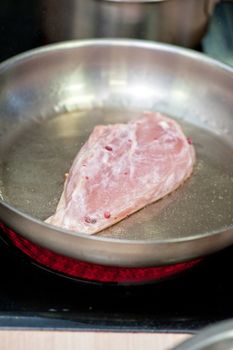 chicken breast meat with yogurt sauce