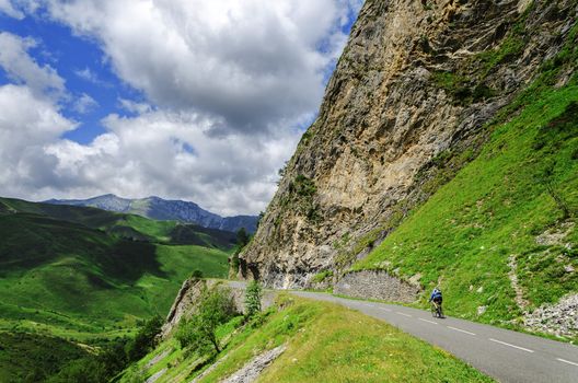 Amazing landscape over the Pyrenees mountains in Spain