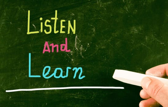 listen and learn concept