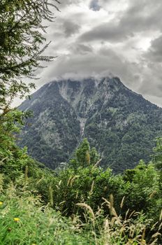 Amazing landscape at the Pyrenees mountains in Spain