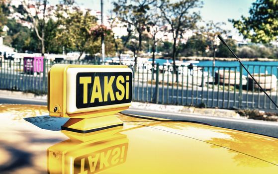 Taksi sign in Istanbul.