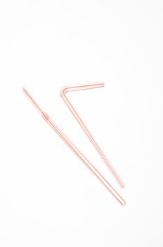 straw on a white background