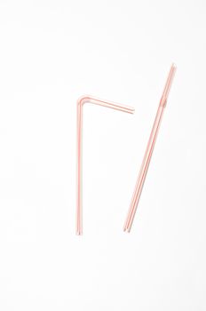 straw on a white background