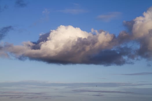 Blue sky background with clouds