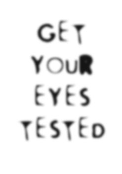 humorous illustration about eyesight testing