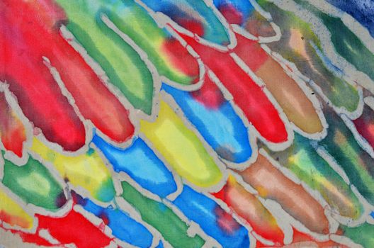 colorful abstract batik pattern detail 