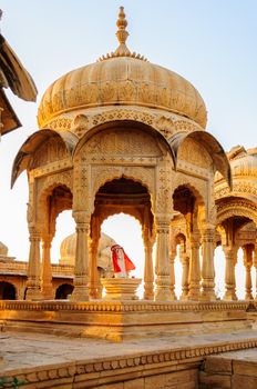 Cenotaphs of Bada Bagh, King's memorials, Jaisalmer, Rajasthan