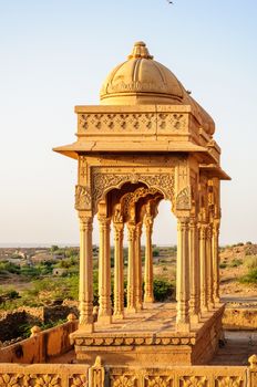 Cenotaphs of Bada Bagh, King's memorials, Jaisalmer, Rajasthan