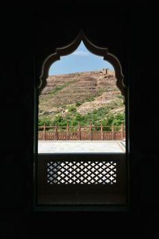View through a window, Rajasthan, India