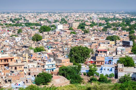 Jodhpur, the blue city as seen from Jaswant Thada, Rajasthan, India