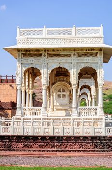 Marble cenotaphs of Marwar Kings, Jaswant Thada, Jodhpur, Rajasthan, India