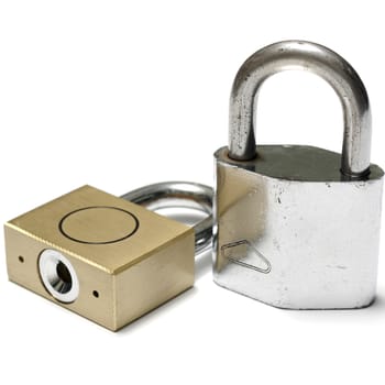 padlock on a white background