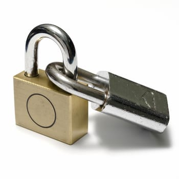 padlock on a white background