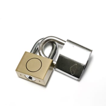 padlock on a white background