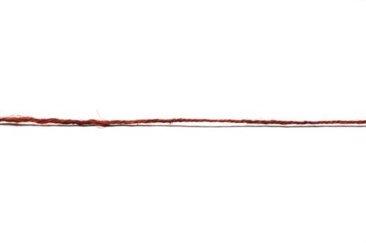 red rope on a white background