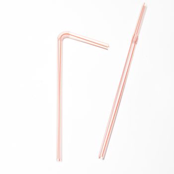 straw on a white background