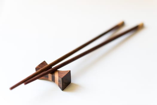 set of chinese chopsticks on a white background