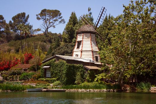 LOS ANGELES, CA - MAY 23, 2009 - Fellowship Lake Shrine. It was founded and dedicated by Paramahansa Yogananda, on August 20, 1950 and is owned by the Self-Realization Fellowship