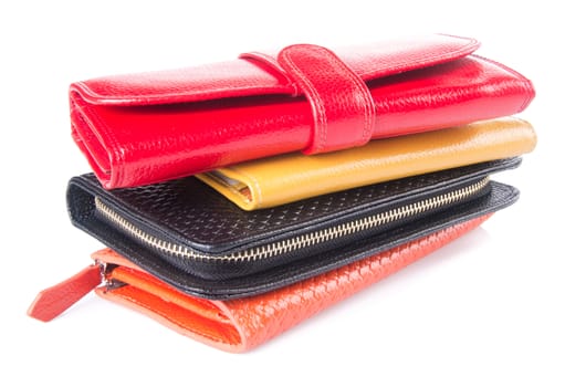 wallet. woman wallet on background