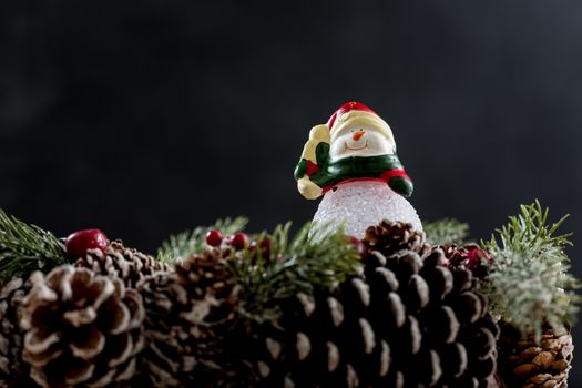 Christmas and New Year decoration. Selective focus. Creative background