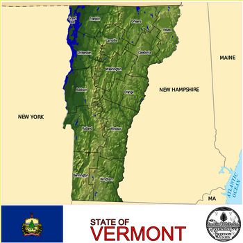 Vermont Counties map