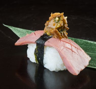 japanese cuisine. sushi on background