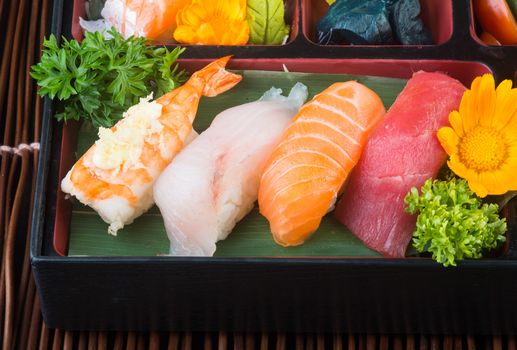 japanese cuisine. sushi on background